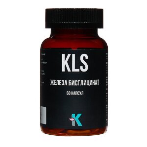 KLS Железа бисглицинат, 85 мг, 60 капсул KLS Железа бисглицинат, 85 мг, 60 капсул