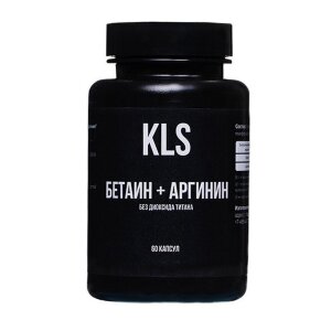 KLS Бетаин+L-Аргинин, 60 капсул KLS Бетаин+L-Аргинин, 60 капсул